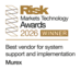 Murex Wins Best Vendor for System Support and Implementation, Pricing and Analytics: Cross-asset and Structured Categories at Risk.net Markets Technology Awards